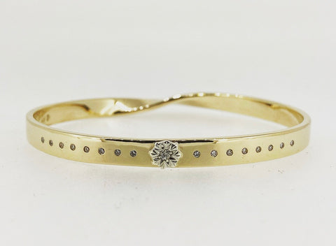 Gold and Diamond Bangle