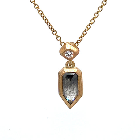 Geometric Salt & Pepper Diamond Pendant