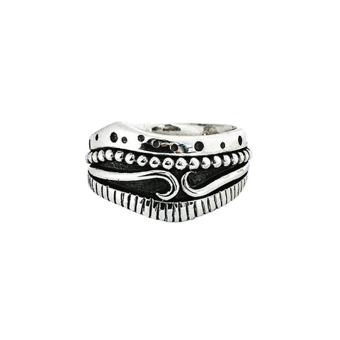 Sterling Silver Multi-Detail Ring