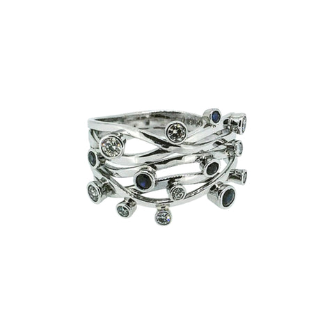 Platinum Mutilstone Ring