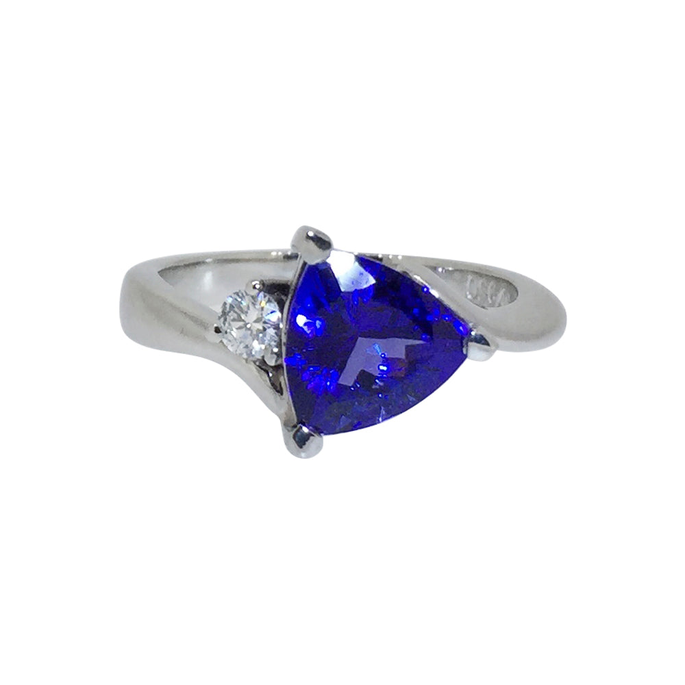 Tanzanite Trillion Ring