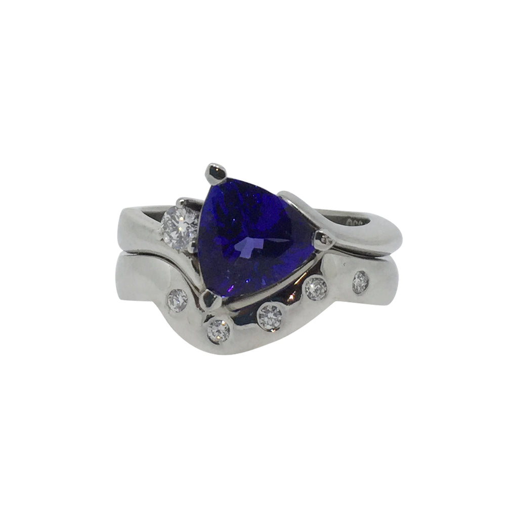 Tanzanite Trillion Ring