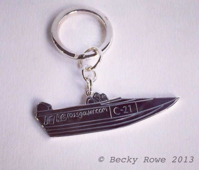 Powerboat Keyring