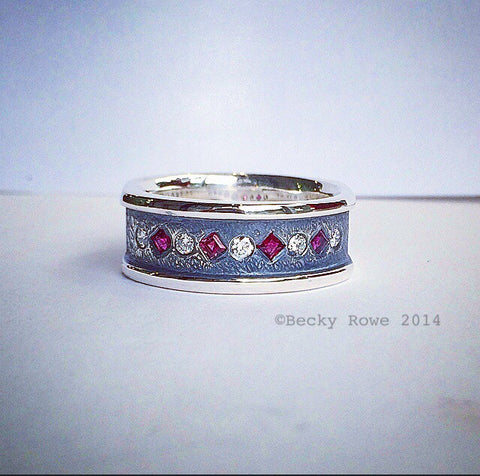 Ruby and Cubic Zirconia Ring
