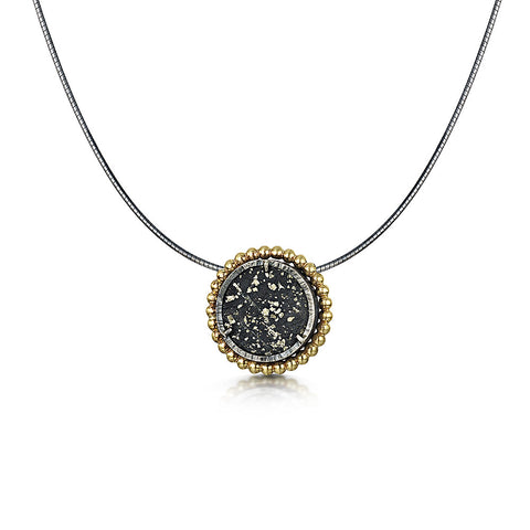 Slate Pyrite Pendant