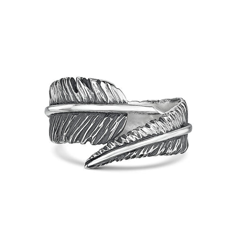 Silver Feather Ring