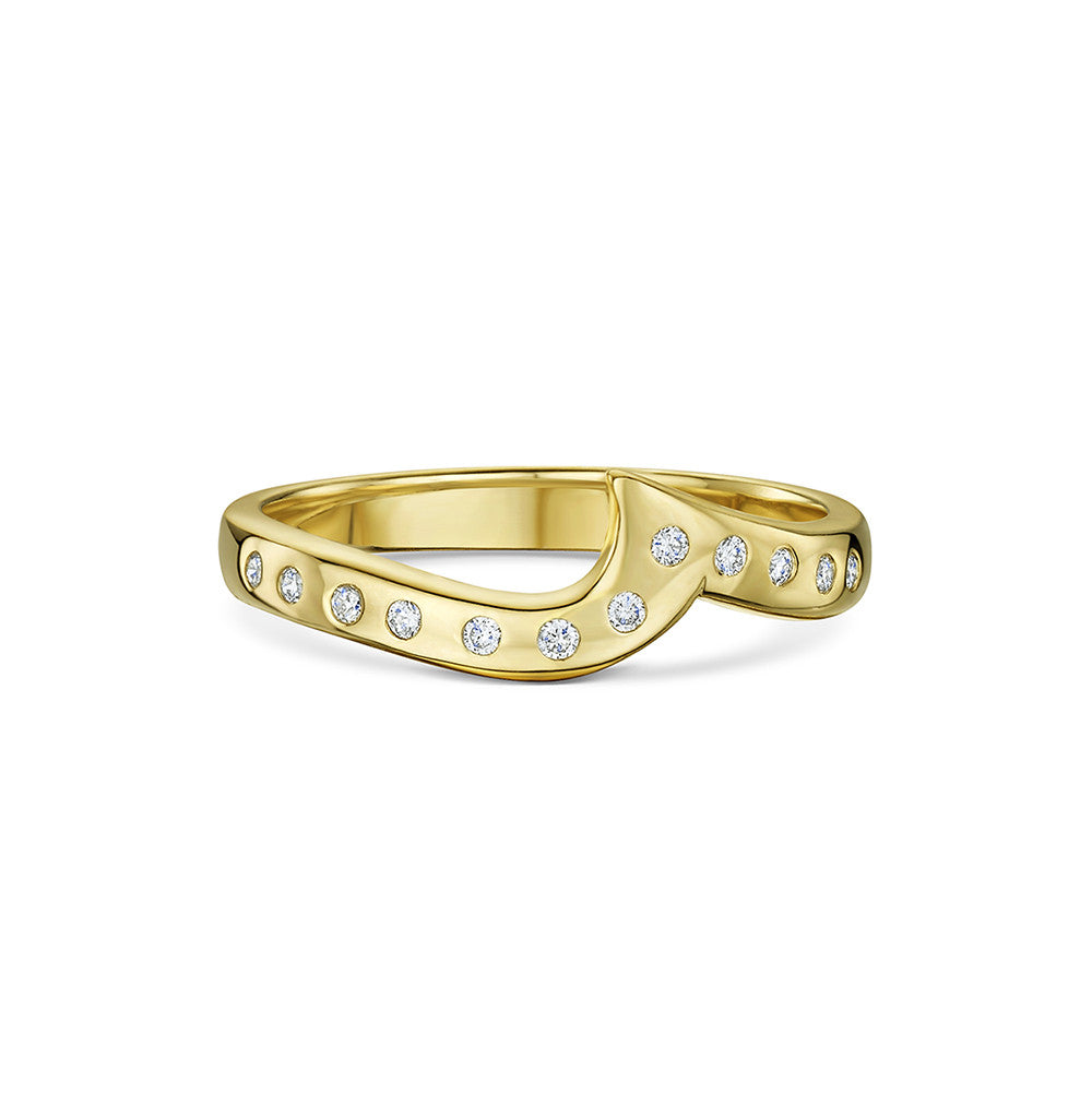 Wave Engagement & Wedding Ring Set
