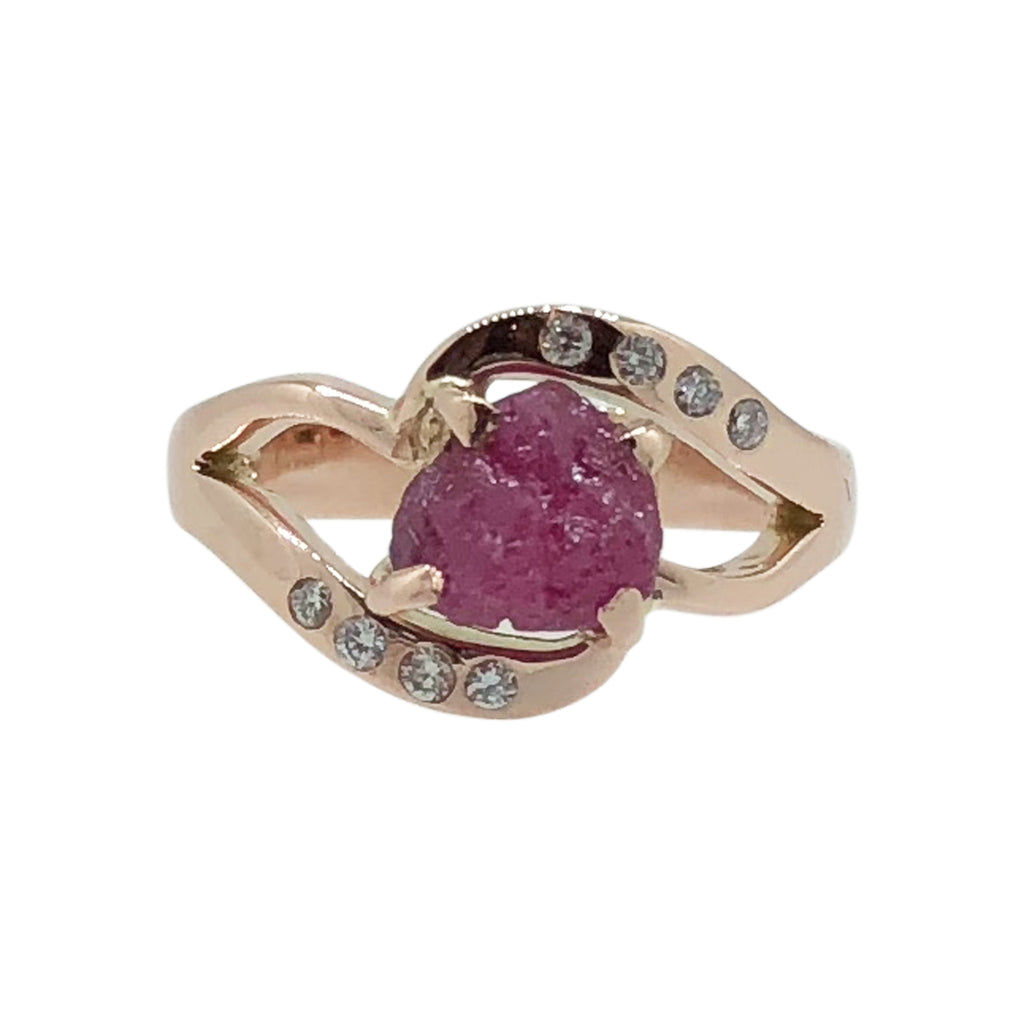 Rough Ruby Ring