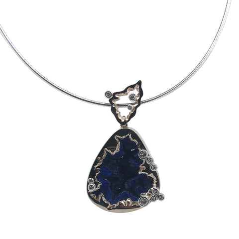 Lapis Druzy Pendant