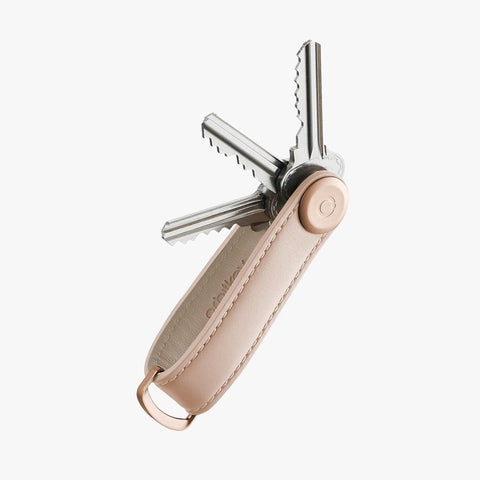 Key Oganiser Leather - Blush with Blush Stitching