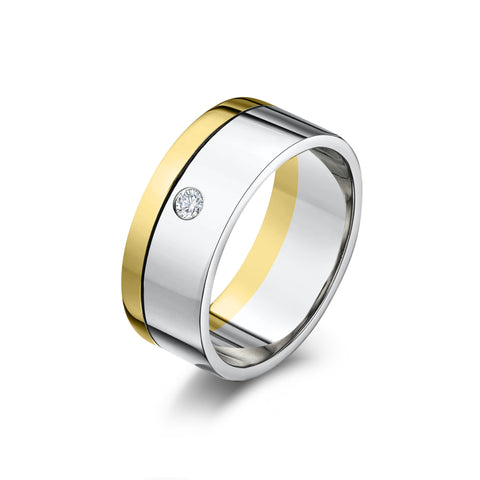Yellow, White Gold & Diamond Ring