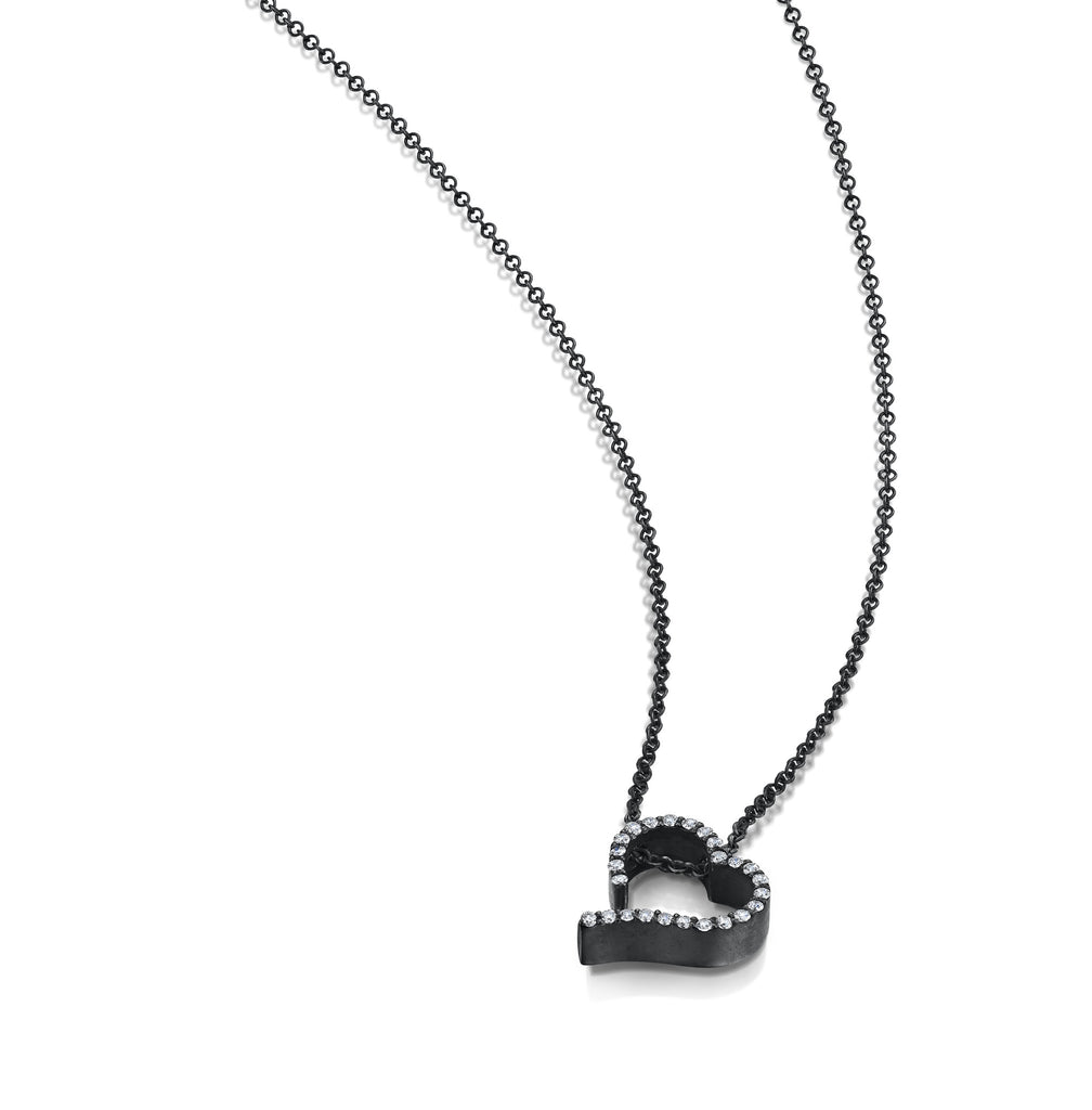 Claw Set Open Heart Necklace