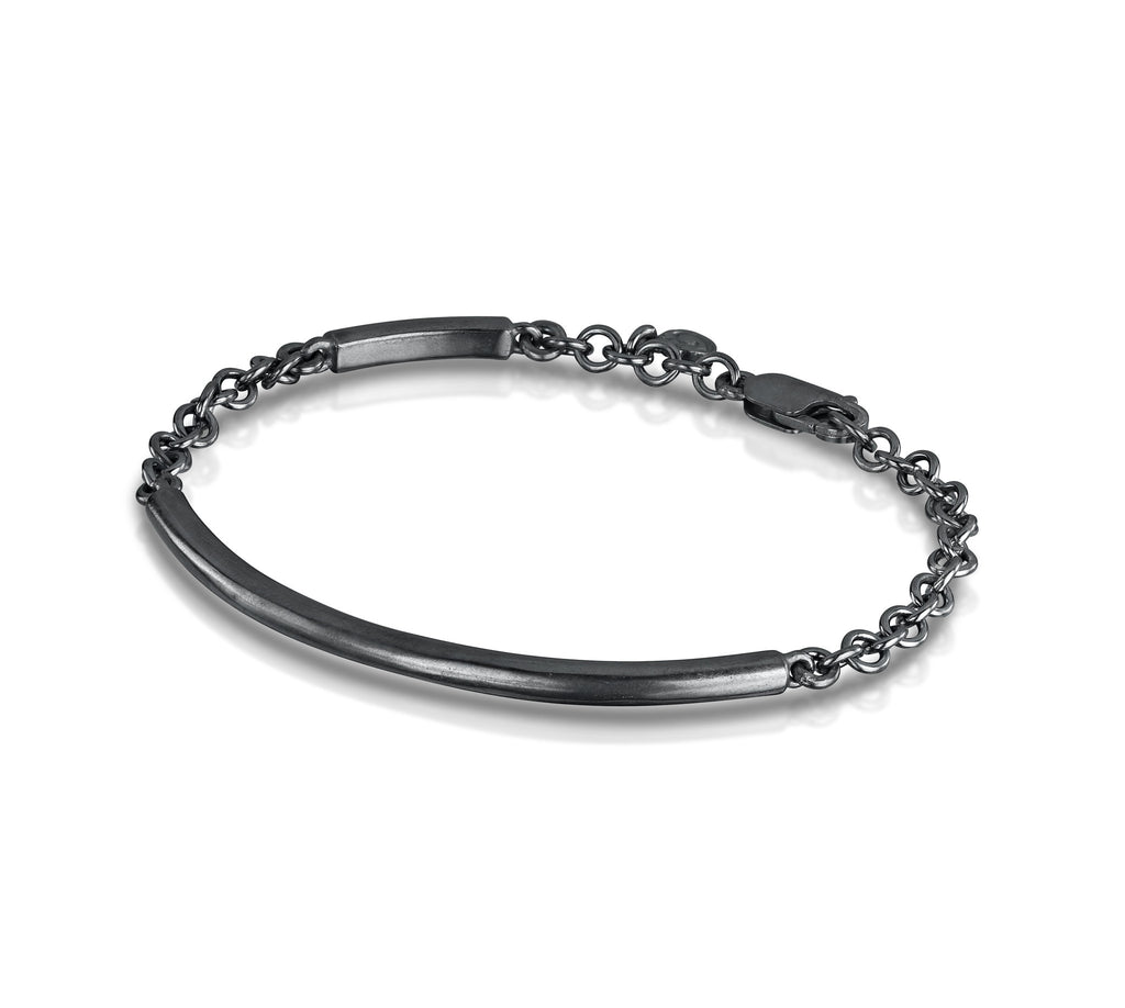 Smooth Bangle & Chain Bracelet
