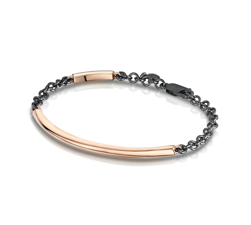 Smooth Bangle & Chain Bracelet