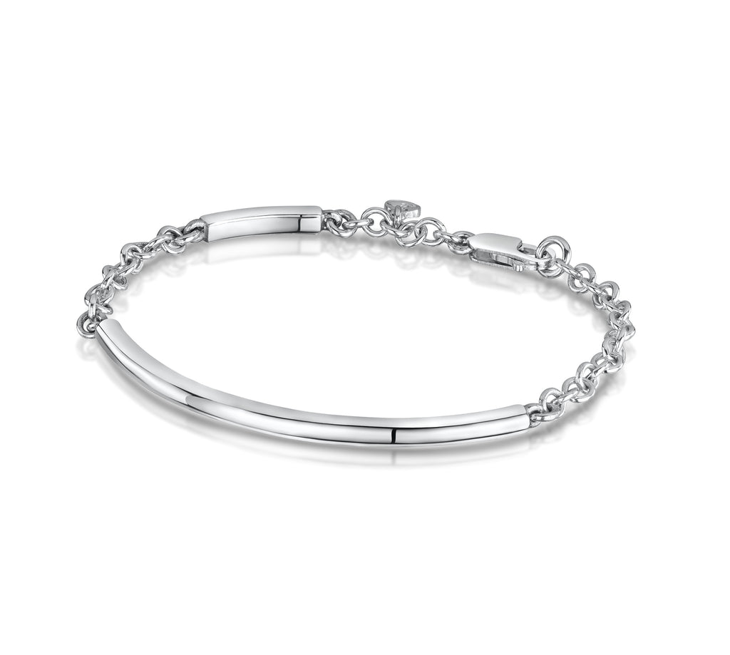 Smooth Bangle & Chain Bracelet