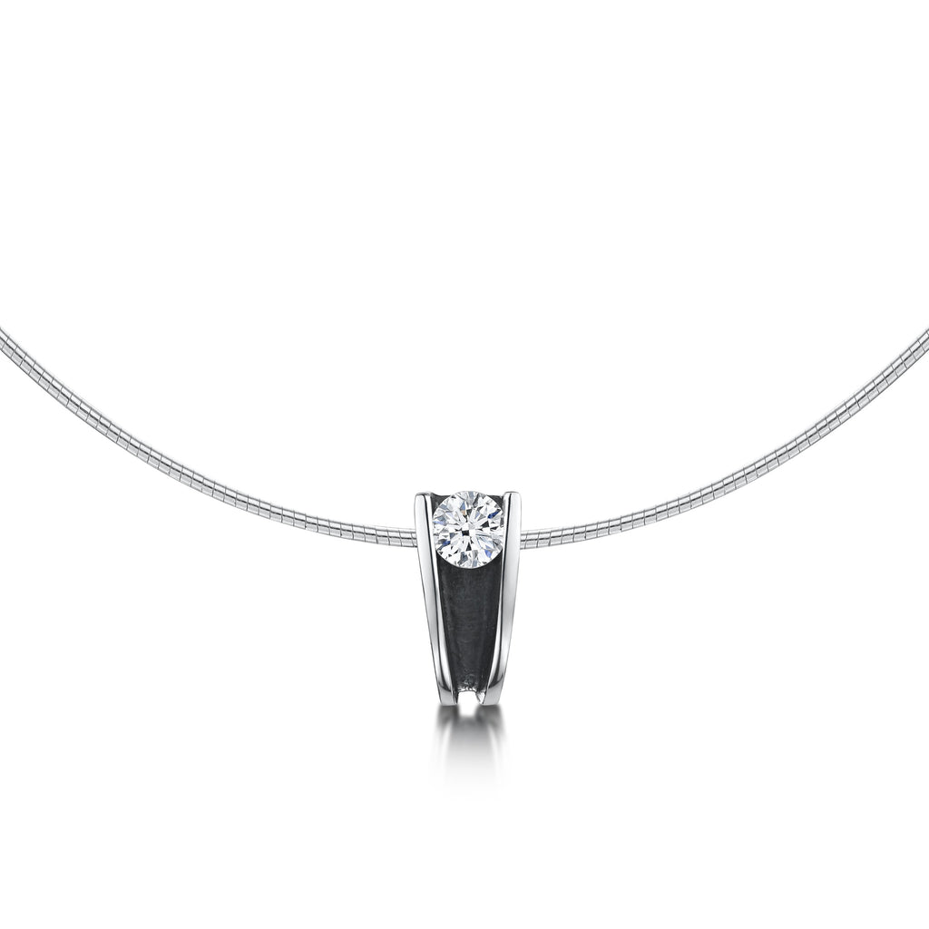 Silver Deep Channel Necklace (R1 Necklace)